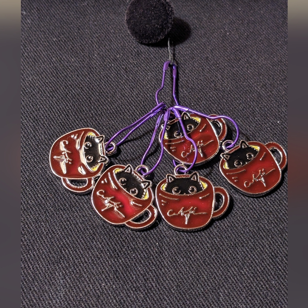 Stitch markers, knit, crochet.